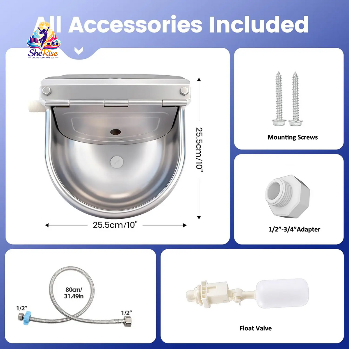 Revolutionize Pet Hydration with the No-Spill Stainless Steel Automatic Dog Waterer – Fresh Water on Demand for Dogs & Livestock!