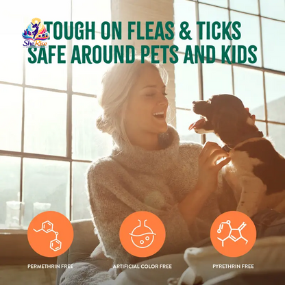 Say Goodbye to Fleas and Ticks with TropiClean's Natural Flea + Tick Home & Dog Spray - 32oz of Safe, Effective Protection for Your Pets!