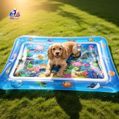 Dive into Fun with the Cutiepawsome Interactive Water Mat! Featuring 3D Fish, Mesmerizing LED Lights & a Flapping Bird Wand for Ultimate Indoor Play and Stress Relief! Perfect for Cat Lovers!