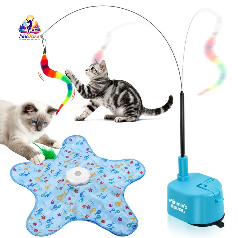 Engage Your Cat with the Ultimate 360° Swirling Flying Bird Toy - Rechargeable Fun for Hours of Play!