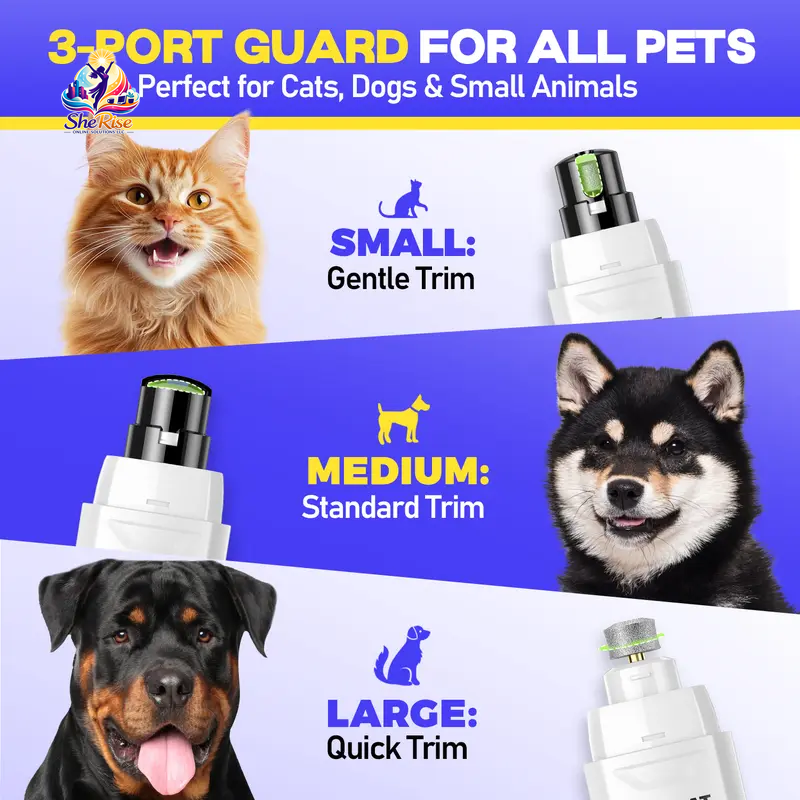 Say goodbye to stressful nail trims! 🐾✨ Meet the TIKOCAT Rechargeable Nail Grinder - your pet’s new favorite grooming tool! Ultra-quiet, 6-speed settings, and a smart LED display for a pain-free experience. Charge it fast with Type-C, enjoy 12 hours of runtime, and watch the magic happen with 4 LED lights! 🐶💖 #PetGrooming #TIKOCAT #HappyPaws