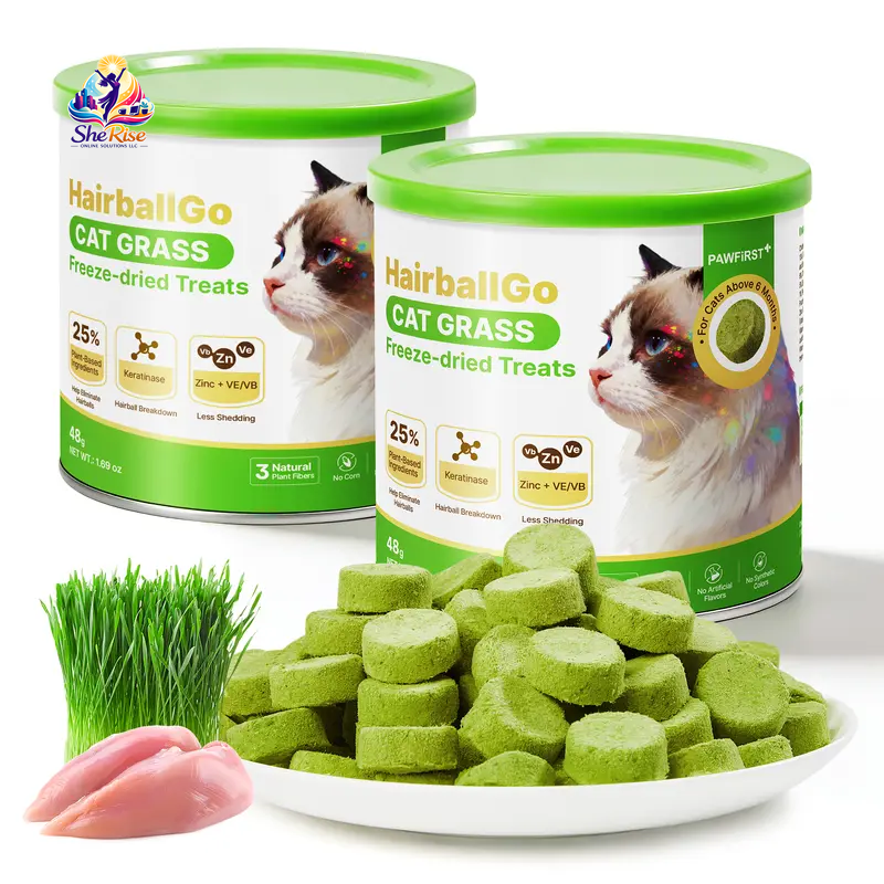 Say goodbye to hairballs and hello to purr-fect digestion with Pawfirst Freeze-Dried Cat Grass Treats! 🐾🐱 Chicken-flavored crunchy bites packed with natural barley grass and plant fiber for a happy, shiny fur baby! 🌿✨ #CatTreats #HealthyCats #FurShine