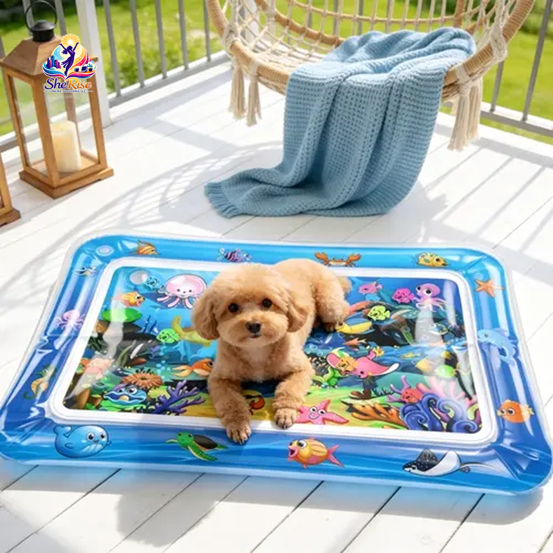 Dive into Fun with the Cutiepawsome Interactive Water Mat! Featuring 3D Fish, Mesmerizing LED Lights & a Flapping Bird Wand for Ultimate Indoor Play and Stress Relief! Perfect for Cat Lovers!
