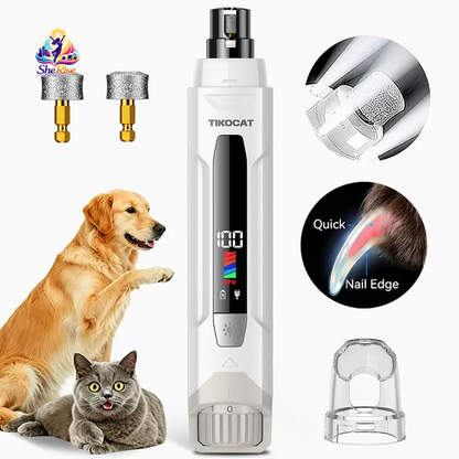 Say goodbye to stressful nail trims! 🐾✨ Meet the TIKOCAT Rechargeable Nail Grinder - your pet’s new favorite grooming tool! Ultra-quiet, 6-speed settings, and a smart LED display for a pain-free experience. Charge it fast with Type-C, enjoy 12 hours of runtime, and watch the magic happen with 4 LED lights! 🐶💖 #PetGrooming #TIKOCAT #HappyPaws