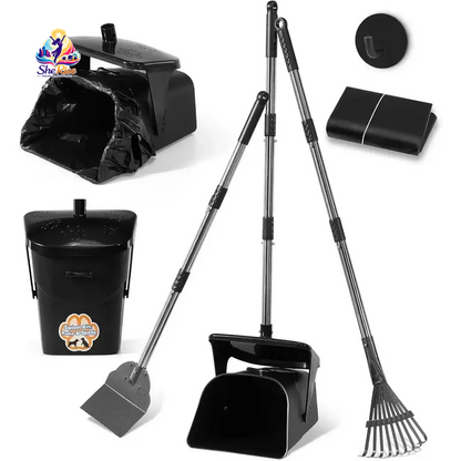 Effortlessly Keep Your Yard Clean with Our Heavy Duty Stainless Steel Pooper Scooper Set - Perfect for Large & Medium Dogs!