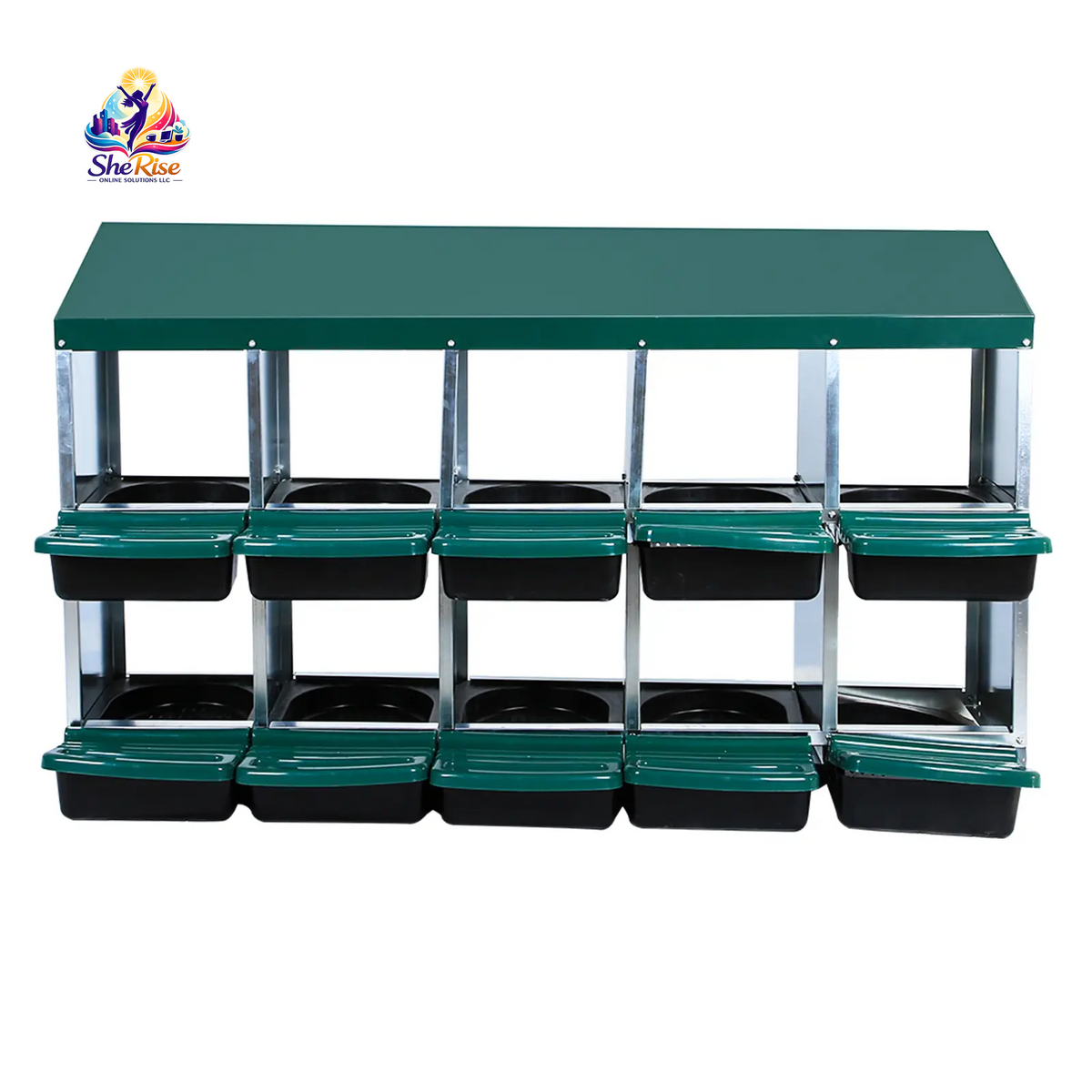 Upgrade Your Poultry Game with the GARVEE 2-Tier Galvanized Steel Chicken Nesting Box! 🐔🌱 Perfect for all seasons, features removable lid, rollaway tray & built-in ventilation! 🥚✨ #ChickenCoop #FarmLife #EggLayingHelper