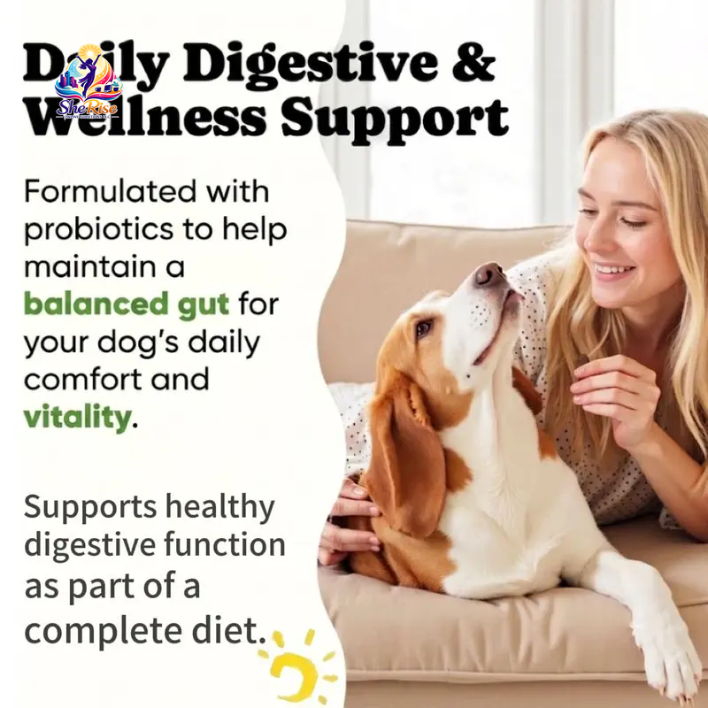 Happy Tummies Chewy Dog Probiotics - Chicken Flavor, 90 Delicious Chews for Digestive & Immune Support - Perfect for All Ages!