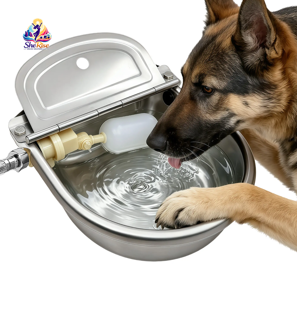 Revolutionize Pet Hydration with the No-Spill Stainless Steel Automatic Dog Waterer – Fresh Water on Demand for Dogs & Livestock!