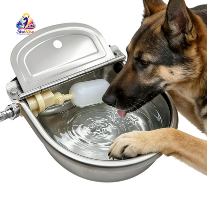 Revolutionize Pet Hydration with the No-Spill Stainless Steel Automatic Dog Waterer – Fresh Water on Demand for Dogs & Livestock!