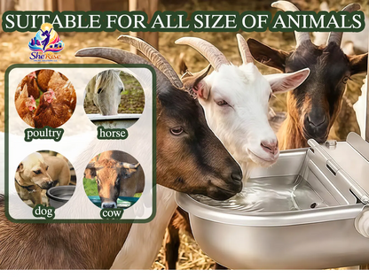 Revolutionize Pet Hydration with the No-Spill Stainless Steel Automatic Dog Waterer – Fresh Water on Demand for Dogs & Livestock!