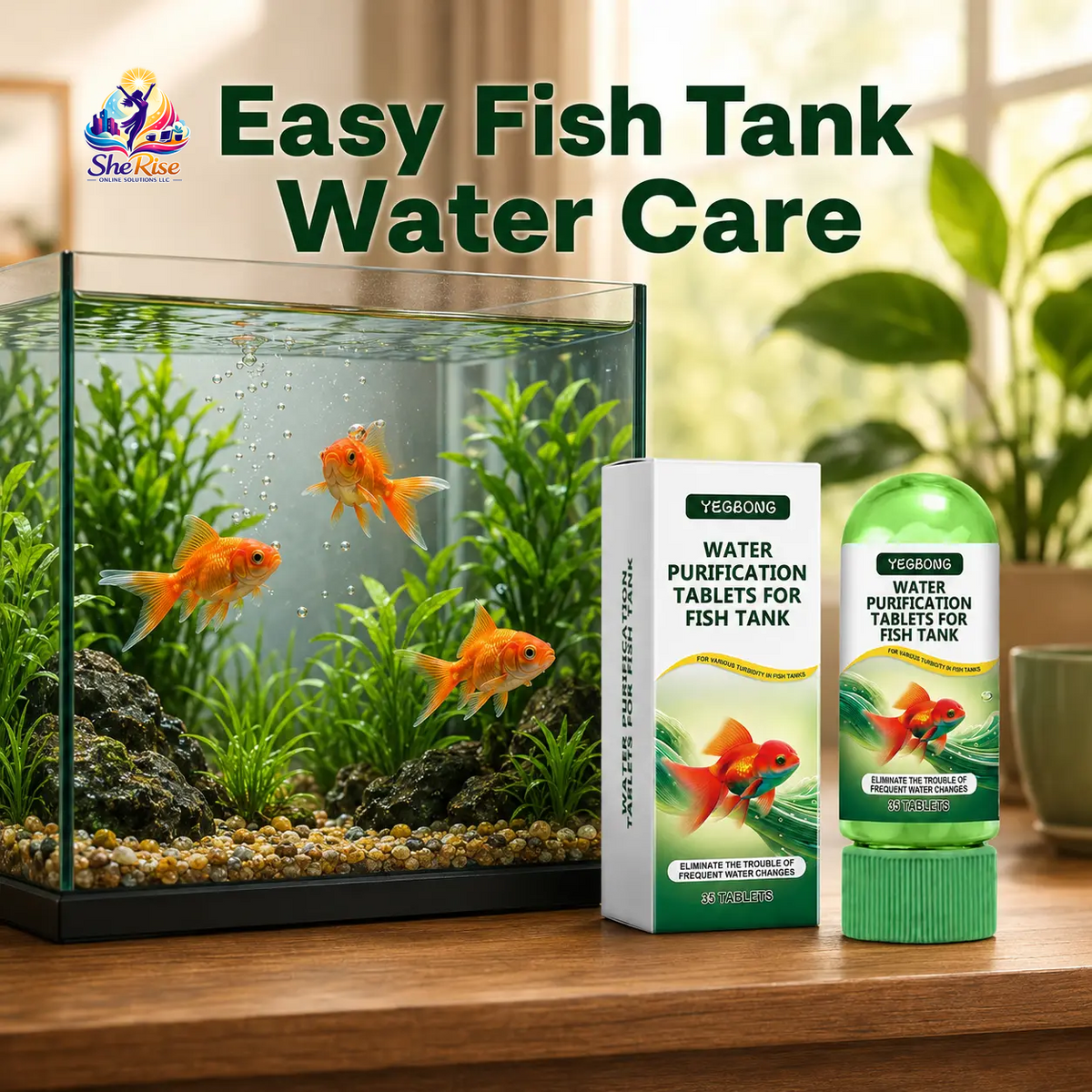 Transform Your Aquarium with 35 Powerful Water Purification Tablets for Crystal-Clear Waters – Banish Algae, Sludge, and Odors!