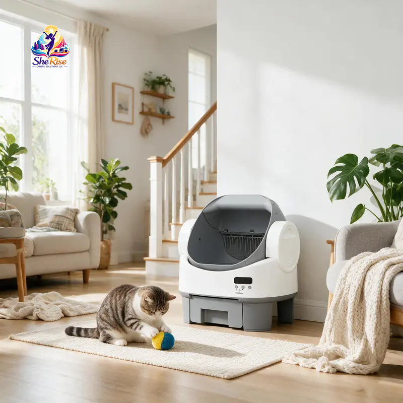 Upgrade your kitty's bathroom with the Alifuraha Smart Self-Cleaning Litter Box! Say goodbye to scooping and hello to hassle-free cleanups! 🐾✨ #CatLove #SmartHome
