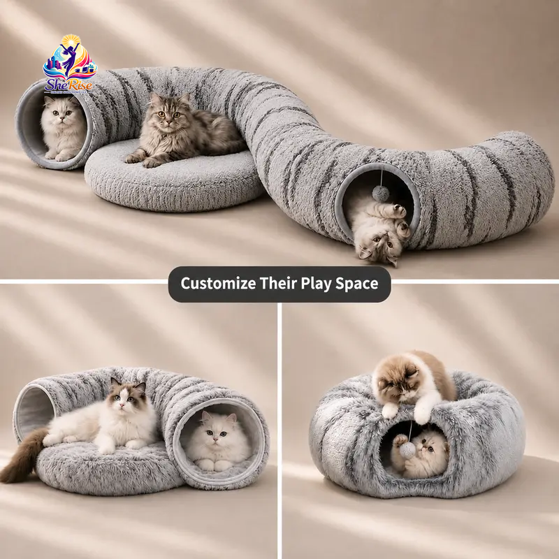 Transform your cat's playtime! 🐾🥳 Discover our 2-in-1 Cat Tunnel Bed - the ultimate cozy haven & interactive playground for your feline friend! 💤🐱 Machine washable, foldable, and scratch-resistant to keep boredom at bay. Perfect for endless fun! ✨#CatLovers #KittenJoy