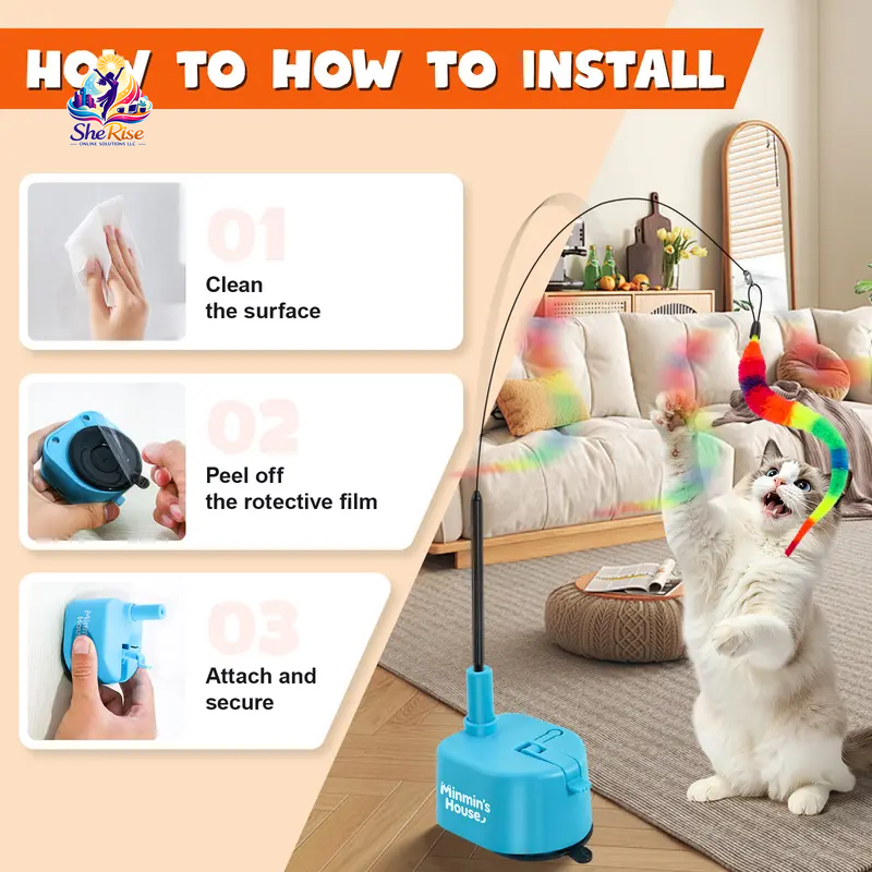 Engage Your Cat with the Ultimate 360° Swirling Flying Bird Toy - Rechargeable Fun for Hours of Play!