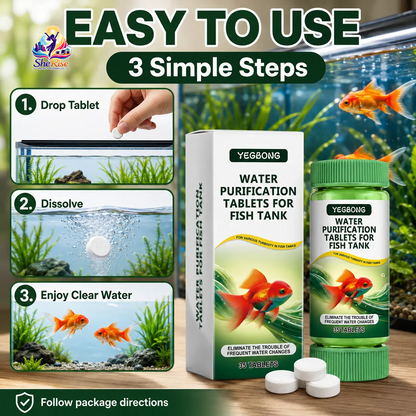 Transform Your Aquarium with 35 Powerful Water Purification Tablets for Crystal-Clear Waters – Banish Algae, Sludge, and Odors!