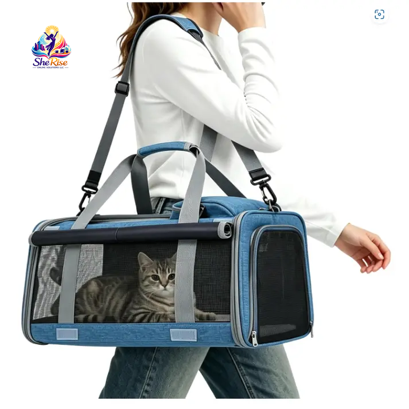 Travel in Style with Our Airline-Approved Pet Handbag - The Ultimate Scratch-Resistant Carrier for Cats & Small Dogs! 🐾✈️ Perfect for Stress-Free Road Trips!