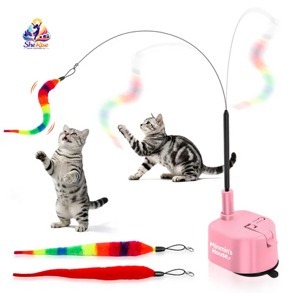 Engage Your Cat with the Ultimate 360° Swirling Flying Bird Toy - Rechargeable Fun for Hours of Play!