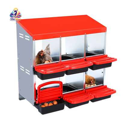 Upgrade Your Poultry Game with the GARVEE 2-Tier Galvanized Steel Chicken Nesting Box! 🐔🌱 Perfect for all seasons, features removable lid, rollaway tray & built-in ventilation! 🥚✨ #ChickenCoop #FarmLife #EggLayingHelper