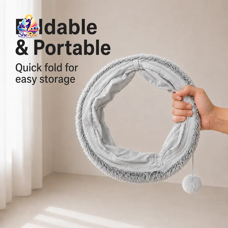 Transform your cat's playtime! 🐾🥳 Discover our 2-in-1 Cat Tunnel Bed - the ultimate cozy haven & interactive playground for your feline friend! 💤🐱 Machine washable, foldable, and scratch-resistant to keep boredom at bay. Perfect for endless fun! ✨#CatLovers #KittenJoy