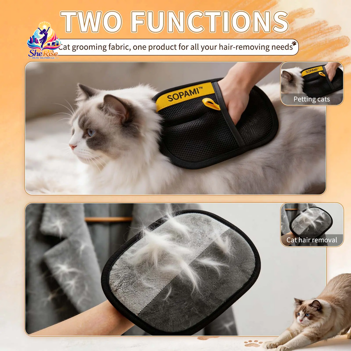 Effortlessly Eliminate Pet Hair with Our Ultimate Reusable Lint Cleaning Glove - Your Stylish Solution for a Fur-Free Home!