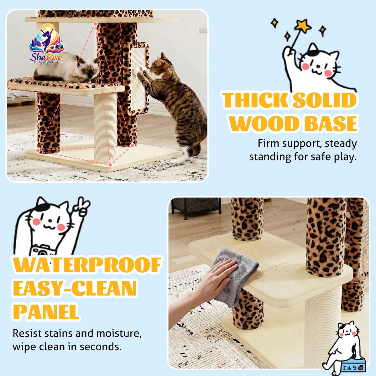 Elevate Your Home with the HOOMIC 77" Cat Tree - The Ultimate Playground for Your Feline Friends!
