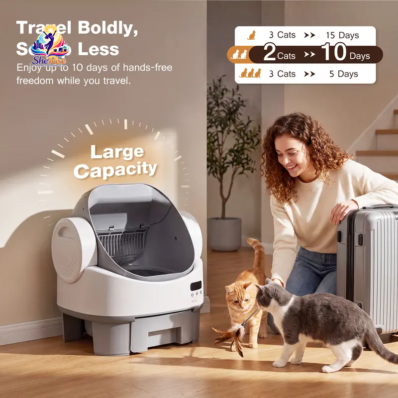 Upgrade your kitty's bathroom with the Alifuraha Smart Self-Cleaning Litter Box! Say goodbye to scooping and hello to hassle-free cleanups! 🐾✨ #CatLove #SmartHome