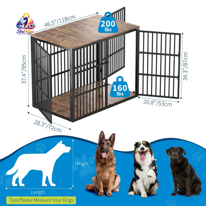 Transform Your Pet's Space with Our Chic 3-in-1 XXL Dog Crate Furniture – Stylish, Functional, and Perfect for Medium to Large Breeds!
