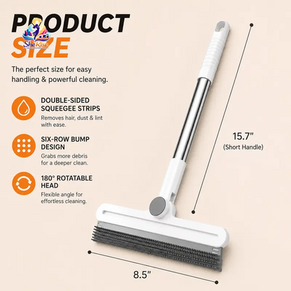 Transform Your Cleaning Routine with Our 180° Rotating Pet Hair Remover Rake – The Ultimate Solution for Fur-Free Homes!