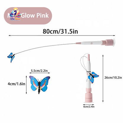 Unleash Your Cat's Playful Spirit with the Rotating Butterfly Interactive Toy - USB Rechargeable Fun for All Ages!