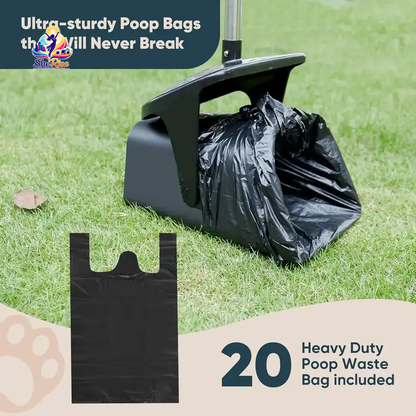 Effortlessly Keep Your Yard Clean with Our Heavy Duty Stainless Steel Pooper Scooper Set - Perfect for Large & Medium Dogs!