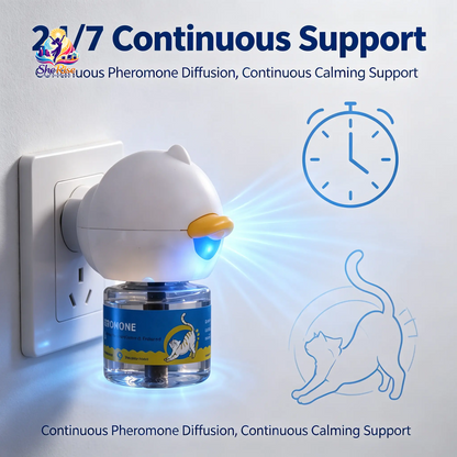 Create a Calm Haven for Your Cats with the Cat Calming Pheromone Diffuser Starter Kit & Refill - Perfect for Stress Relief During Moves & Travel!