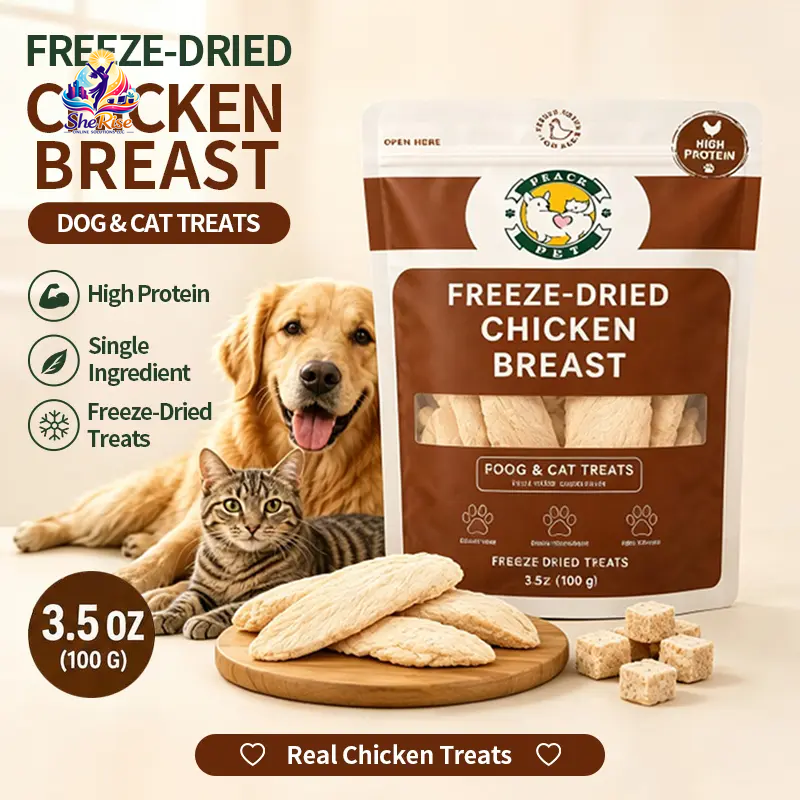 High Protein Freeze Dried Chicken Treats for Happy Pups & Kitties! Perfect for Back to School Training! 🍗🐾