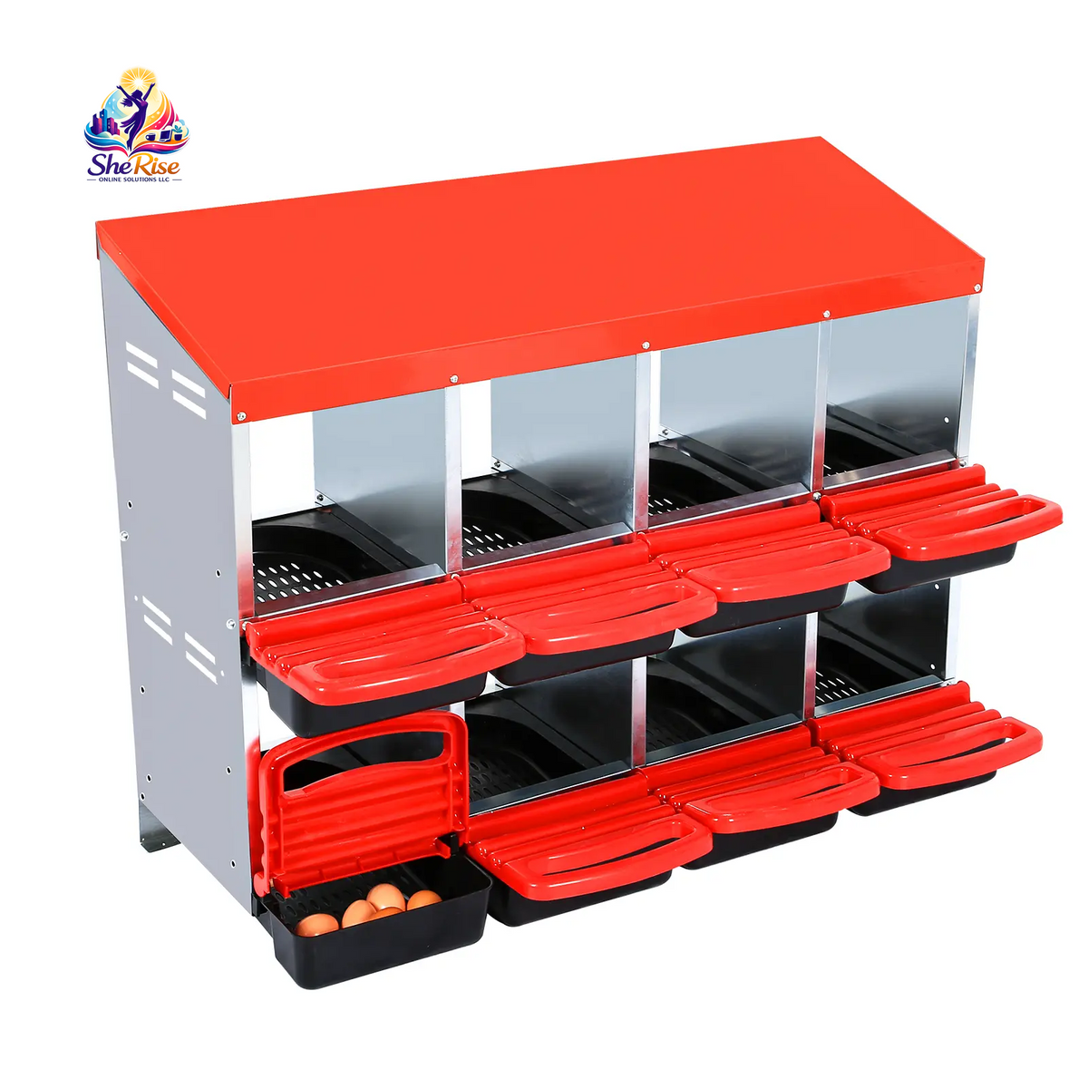 Upgrade Your Poultry Game with the GARVEE 2-Tier Galvanized Steel Chicken Nesting Box! 🐔🌱 Perfect for all seasons, features removable lid, rollaway tray & built-in ventilation! 🥚✨ #ChickenCoop #FarmLife #EggLayingHelper