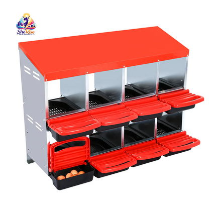 Upgrade Your Poultry Game with the GARVEE 2-Tier Galvanized Steel Chicken Nesting Box! 🐔🌱 Perfect for all seasons, features removable lid, rollaway tray & built-in ventilation! 🥚✨ #ChickenCoop #FarmLife #EggLayingHelper