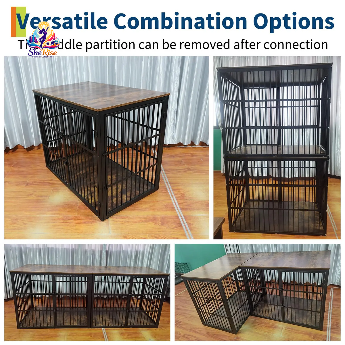 Transform Your Pet's Space with Our Chic 3-in-1 XXL Dog Crate Furniture – Stylish, Functional, and Perfect for Medium to Large Breeds!
