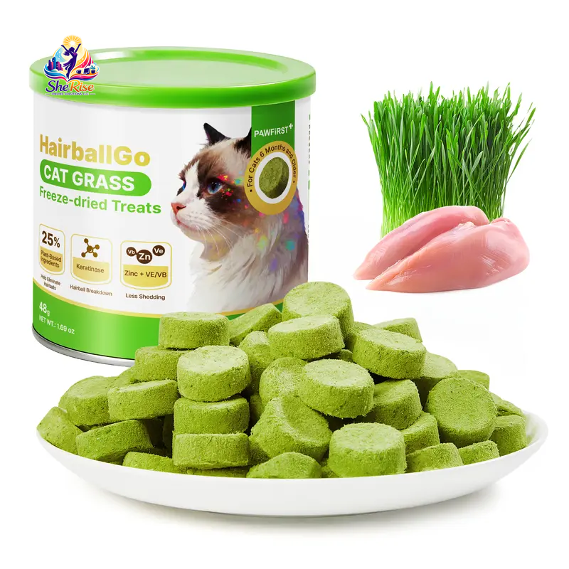 Say goodbye to hairballs and hello to purr-fect digestion with Pawfirst Freeze-Dried Cat Grass Treats! 🐾🐱 Chicken-flavored crunchy bites packed with natural barley grass and plant fiber for a happy, shiny fur baby! 🌿✨ #CatTreats #HealthyCats #FurShine