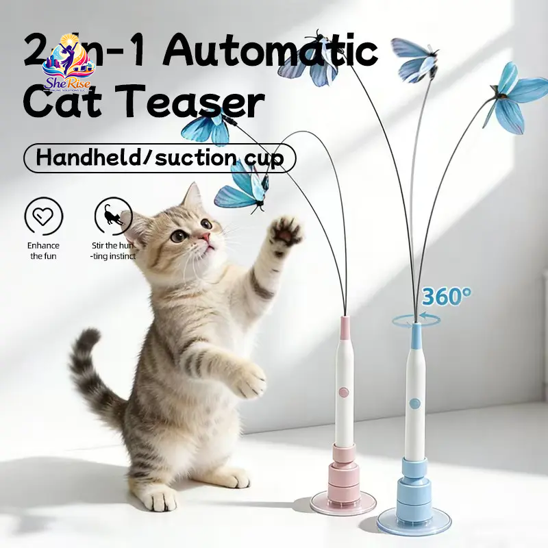 Unleash Your Cat's Playful Spirit with the Rotating Butterfly Interactive Toy - USB Rechargeable Fun for All Ages!