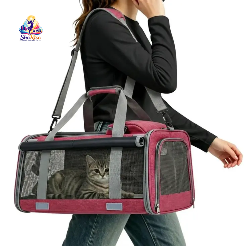 Travel in Style with Our Airline-Approved Pet Handbag - The Ultimate Scratch-Resistant Carrier for Cats & Small Dogs! 🐾✈️ Perfect for Stress-Free Road Trips!