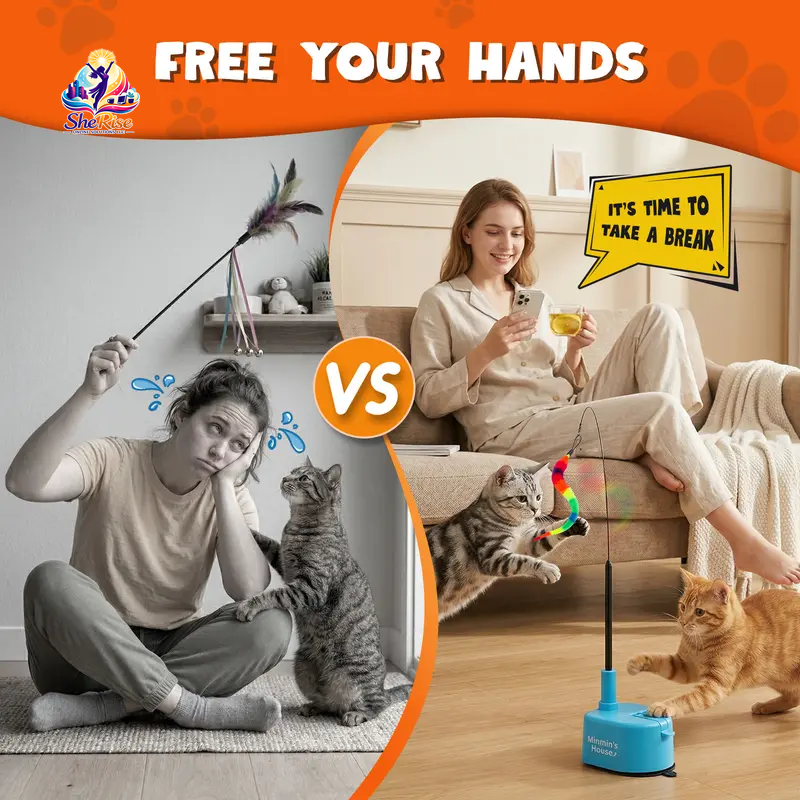 Engage Your Cat with the Ultimate 360° Swirling Flying Bird Toy - Rechargeable Fun for Hours of Play!
