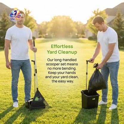 Effortlessly Keep Your Yard Clean with Our Heavy Duty Stainless Steel Pooper Scooper Set - Perfect for Large & Medium Dogs!