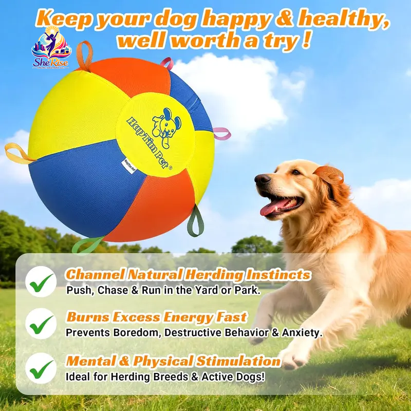 Unleash Adventure with the Ultimate Herding Ball for Your Aussie! Perfect for Energetic Play, Exercise, and Mental Stimulation!