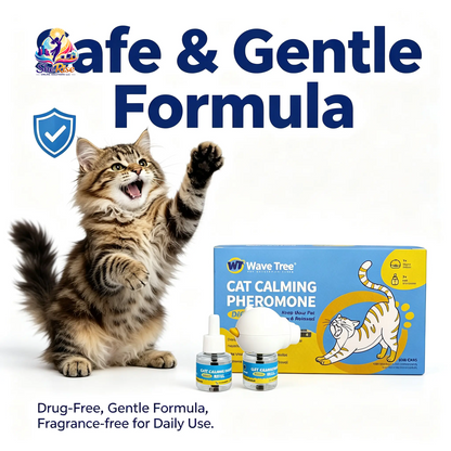 Create a Calm Haven for Your Cats with the Cat Calming Pheromone Diffuser Starter Kit & Refill - Perfect for Stress Relief During Moves & Travel!