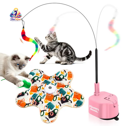 Engage Your Cat with the Ultimate 360° Swirling Flying Bird Toy - Rechargeable Fun for Hours of Play!