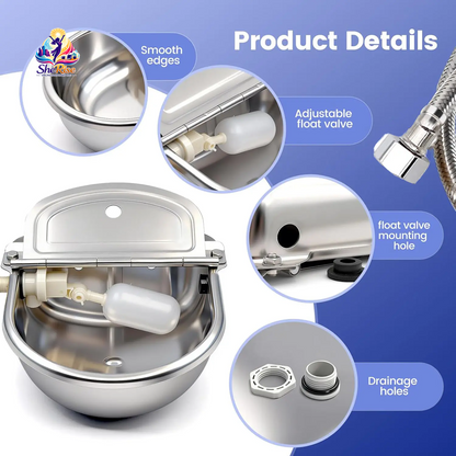 Revolutionize Pet Hydration with the No-Spill Stainless Steel Automatic Dog Waterer – Fresh Water on Demand for Dogs & Livestock!
