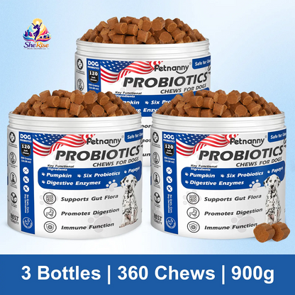Boost Your Dog's Gut Health with Petnanny Probiotics! 🐾🍗 120 Tasty Soft Chews for Happy Tummies & Strong Immunity!💪 #PetNanny #DogHealth