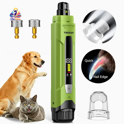 Say goodbye to stressful nail trims! 🐾✨ Meet the TIKOCAT Rechargeable Nail Grinder - your pet’s new favorite grooming tool! Ultra-quiet, 6-speed settings, and a smart LED display for a pain-free experience. Charge it fast with Type-C, enjoy 12 hours of runtime, and watch the magic happen with 4 LED lights! 🐶💖 #PetGrooming #TIKOCAT #HappyPaws