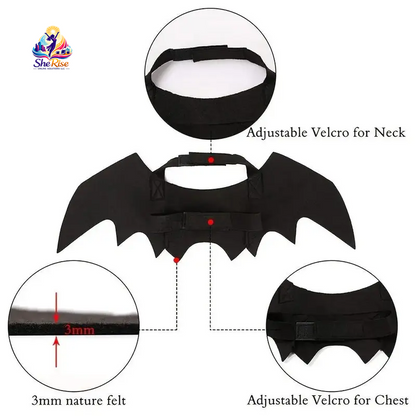 Dress Your Cat in Adorable Bat-Wing Glamour for Halloween and Beyond! Perfect for Photo Ops and Festive Fun!