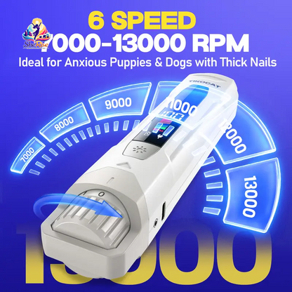 Say goodbye to stressful nail trims! 🐾✨ Meet the TIKOCAT Rechargeable Nail Grinder - your pet’s new favorite grooming tool! Ultra-quiet, 6-speed settings, and a smart LED display for a pain-free experience. Charge it fast with Type-C, enjoy 12 hours of runtime, and watch the magic happen with 4 LED lights! 🐶💖 #PetGrooming #TIKOCAT #HappyPaws