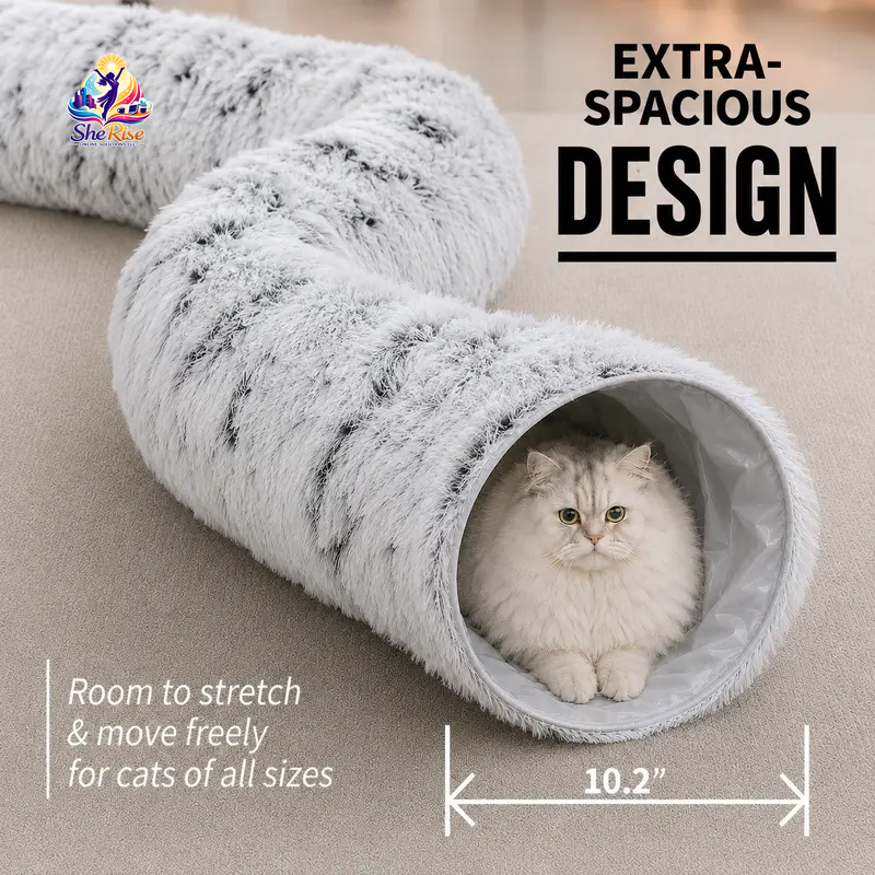 Transform your cat's playtime! 🐾🥳 Discover our 2-in-1 Cat Tunnel Bed - the ultimate cozy haven & interactive playground for your feline friend! 💤🐱 Machine washable, foldable, and scratch-resistant to keep boredom at bay. Perfect for endless fun! ✨#CatLovers #KittenJoy