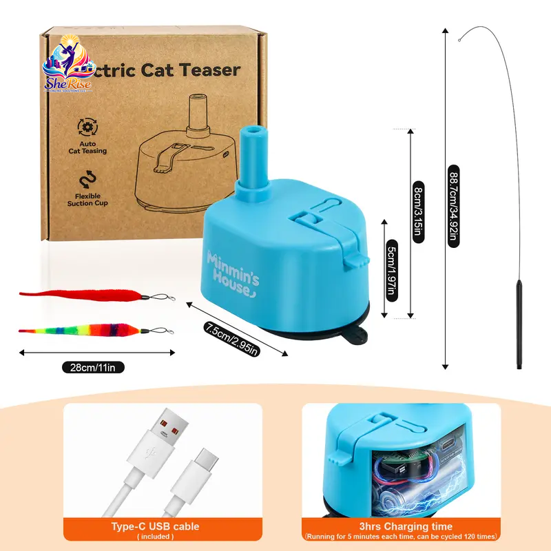 Engage Your Cat with the Ultimate 360° Swirling Flying Bird Toy - Rechargeable Fun for Hours of Play!